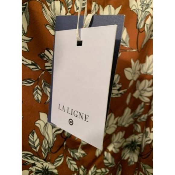 La Ligne x Target Women's Plus Size 4X Floral Print Satin Pants - Picture 3 of 13